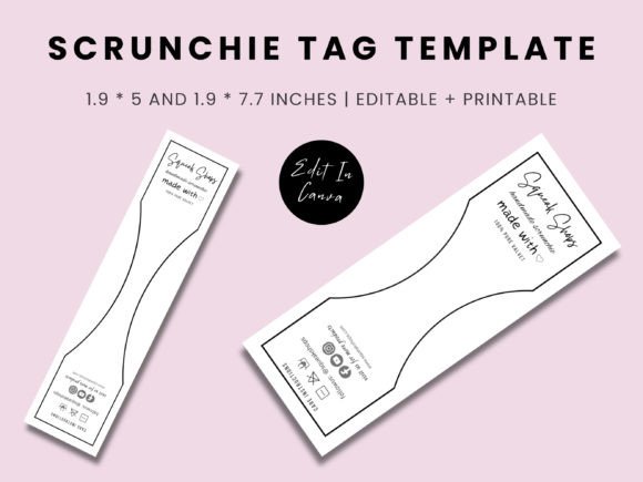 Download Canva Printable Scrunchie Tag Template - Printable scrunchie tag template Collection