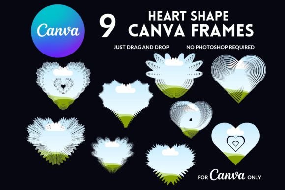 Download Editable Canva Frames Heart, Heart Shape - Premium Resources