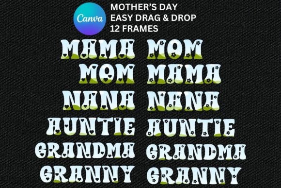 Download Mothers Day Heart &amp; Flowers Canva Frames - Premium Bundle