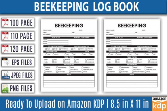 Download Beekeeping Log Book | KDP Interior - Beekeeping log book Collection