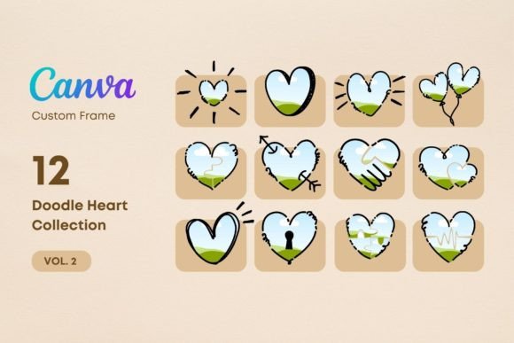 Download Heart Custom Canva Frames Vol.2 - Premium Resources