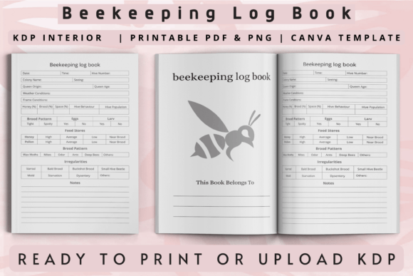 Download Beekeeping Log Book | KDP Interior - Beekeeping log book Collection