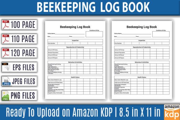 Download Beekeeping Log Book | KDP Interior - Beekeeping log book Collection