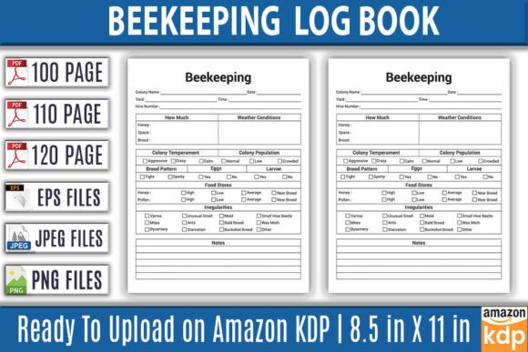Download Beekeeping Log Book | KDP Interior - Beekeeping log book Collection