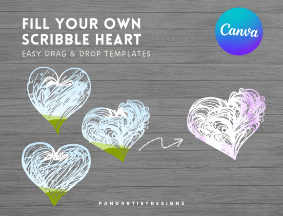 Download Scribble Heart Canva Frames Bundle - Premium Resources